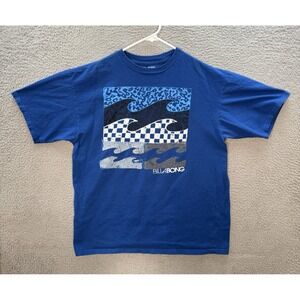 Billabong Shirt Adult XL Blue Surfer Skater Thrasher Grunge Y2K Faded Mens XL